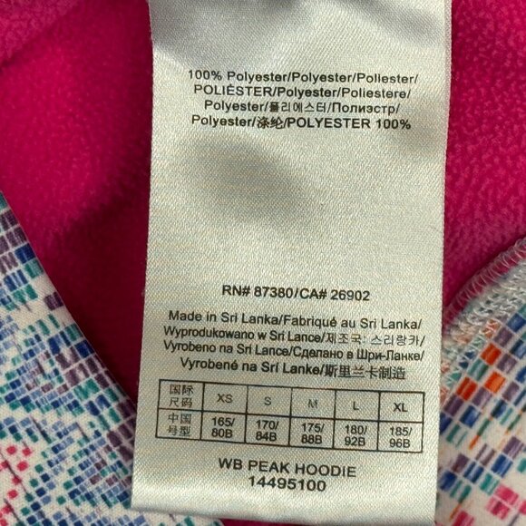 Burton Hoodie Womens Large L Pink White Aztec Peak Fleece Lined Full Zip Jacket - Picture 14 of 14
